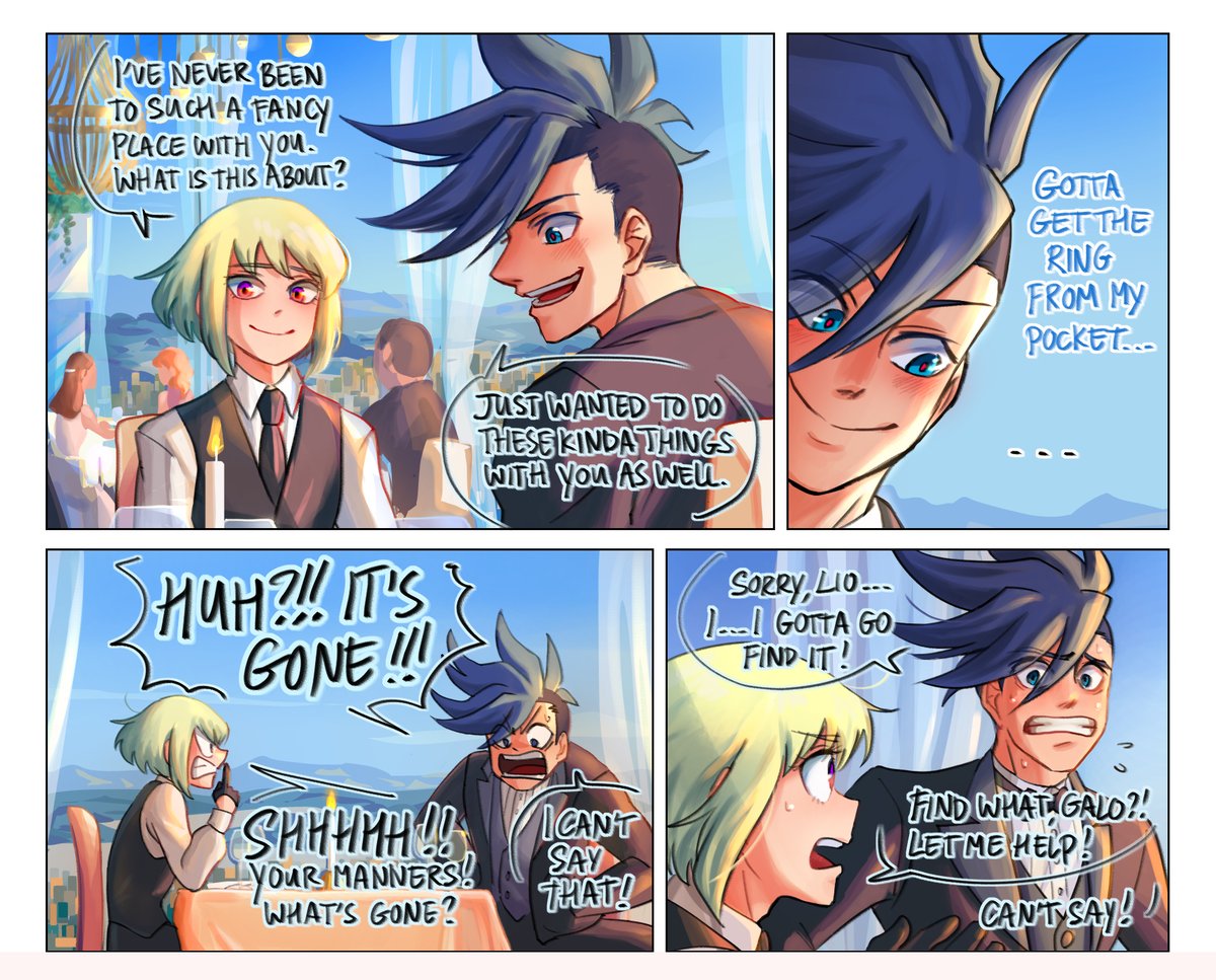 A comic I did for the galolio wedding zine! It was my first ever zine so I was a bit nervous but I had a lot of fun with it >v<