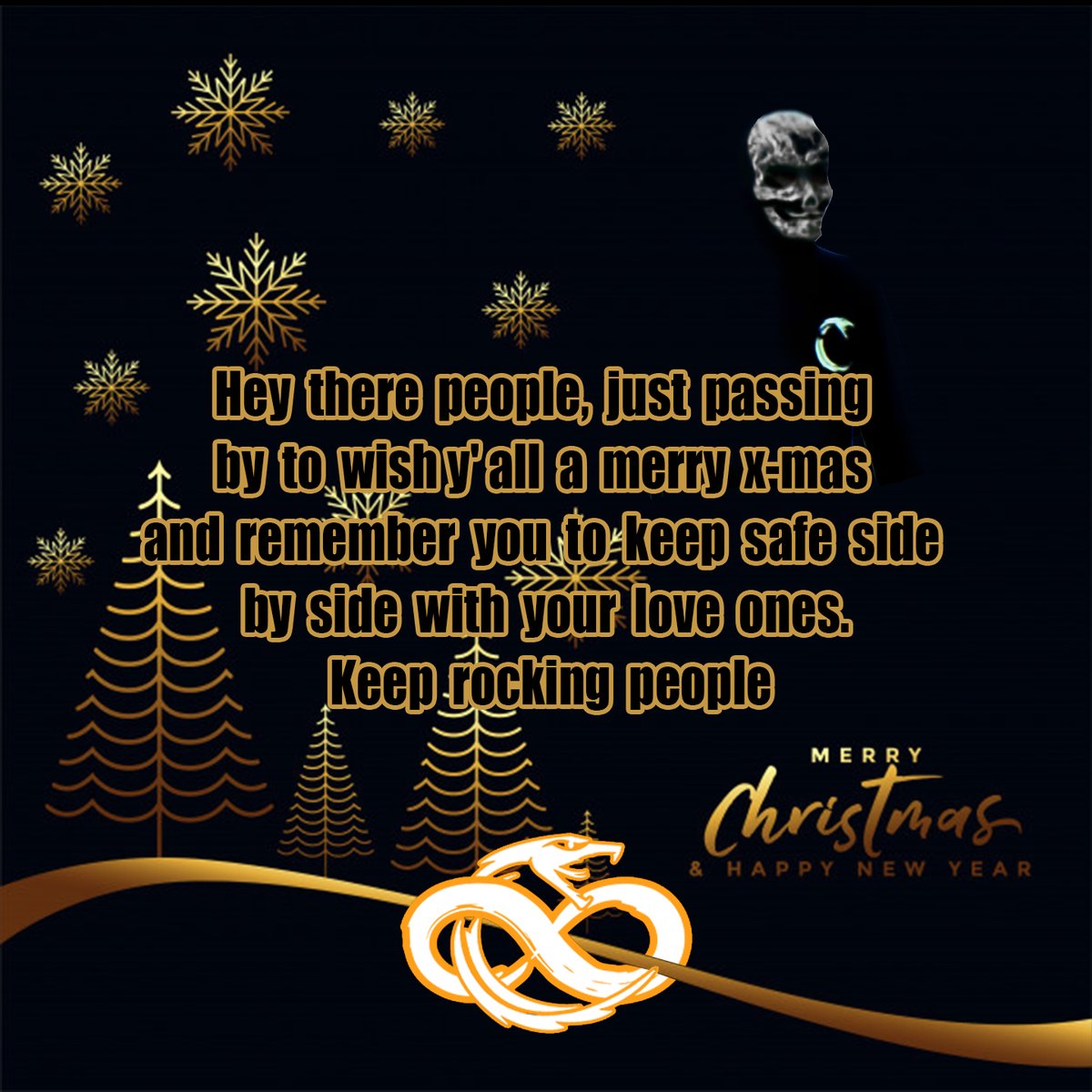 BandTitano's tweet photo. Hey there people, just passing by to wish y'all a merry x-mas and remember you to keep safe side by side with your love ones. Keep rocking people https://t.co/mlO4E7vbCj