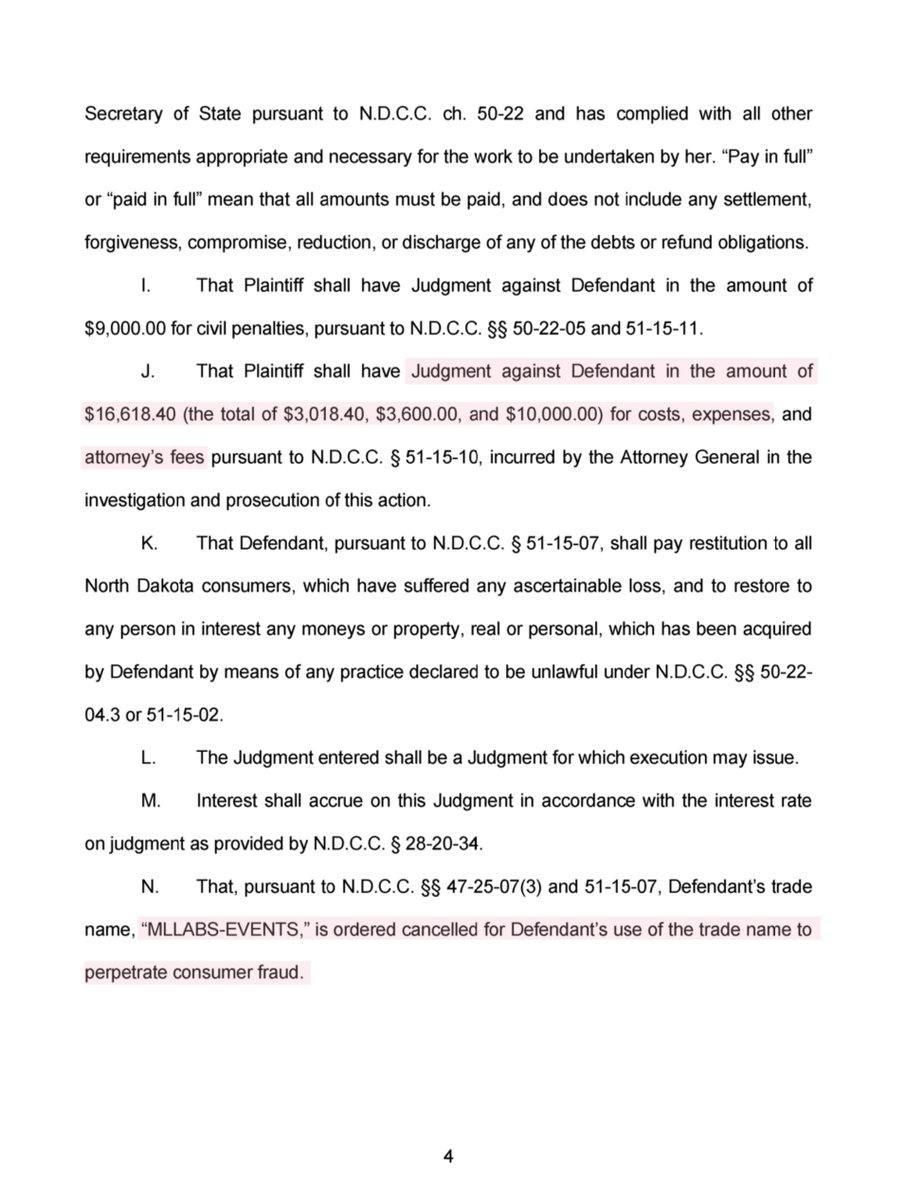 I do NOT understand how Kraken-Wood have yet to be sanctions and/or disbarred. They have repeatedly filed fraudulent Affidavits and/or Declarations, forged documents. But filing Terpsichore “Tore” Maras-Lindeman declaration is why people hate attorneys https://attorneygeneral.nd.gov/sites/ag/files/documents/RecentActions/2020-09-14-MagicCityChristmas-Judgment.pdf