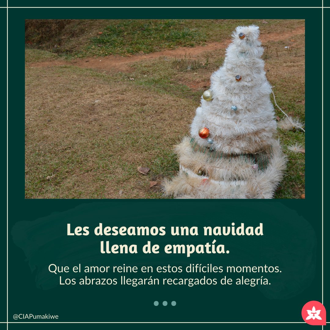 CIAPUmaKiwe's tweet photo. Esta navidad como ninguna otra es necesario que reine el amor y el autocuidado, la autocrítica y la no violencia.

Llegarán los abrazos y besos recargados de alegría.

¡Gracias por acompañarnos en esta manifestación de amor universal! https://t.co/Ox63w84vKx