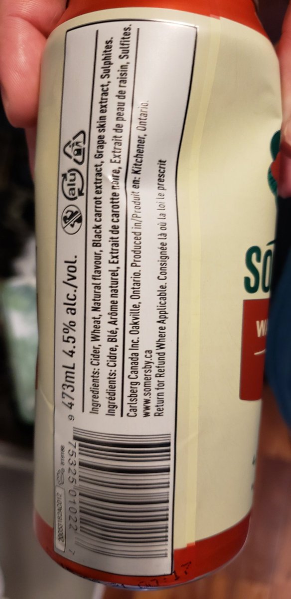 AlphaDrake's tweet photo. @SomersbyCanada My brother drinks cider as he is celiac, he bought the mix pack only to find Wheat as the second ingredient! Why put wheat in a cider?? https://t.co/T1IqyJW4CS