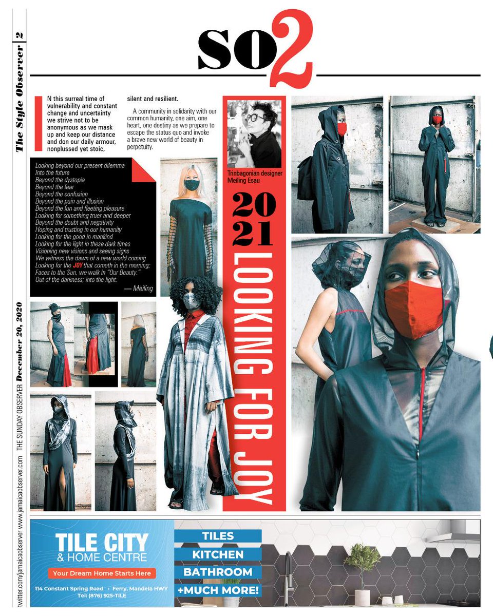Meiling (@meilinginc) on Twitter photo Collection 2021 'Looking for Joy' featured in <a href="/JamaicaObserver/">Jamaica Observer</a> Style Observer.
Thank you to Style Editor in Chief Novia McDonald Whyte <a href="/StyleONMW/">Novia McDonald-Whyte</a> and her team. You keep our style alive in the region and presents us to the world.
Photography <a href="/shaistadeen/">shaista âž</a> Collection 2021 'Looking for Joy' featured in <a href="/JamaicaObserver/">Jamaica Observer</a> Style Observer.
Thank you to Style Editor in Chief Novia McDonald Whyte <a href="/StyleONMW/">Novia McDonald-Whyte</a> and her team. You keep our style alive in the region and presents us to the world.
Photography <a href="/shaistadeen/">shaista âž</a>