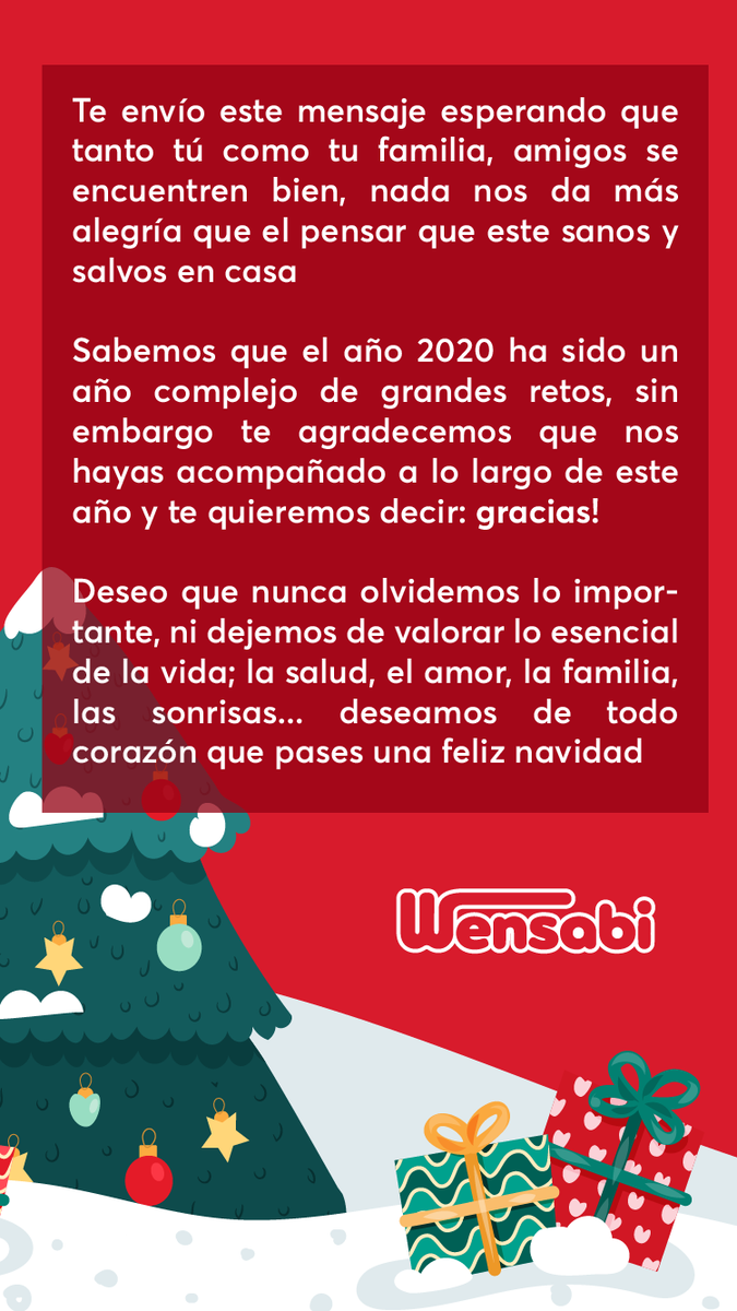 Te envío este mensaje esperando que tanto tú como tu familia, amigos se  encuentren bien, nada nos da más alegría que el pensar que este sanos y salvos en casa... #FelizNavidad #FelizNocheBuena #FelicesFiestas