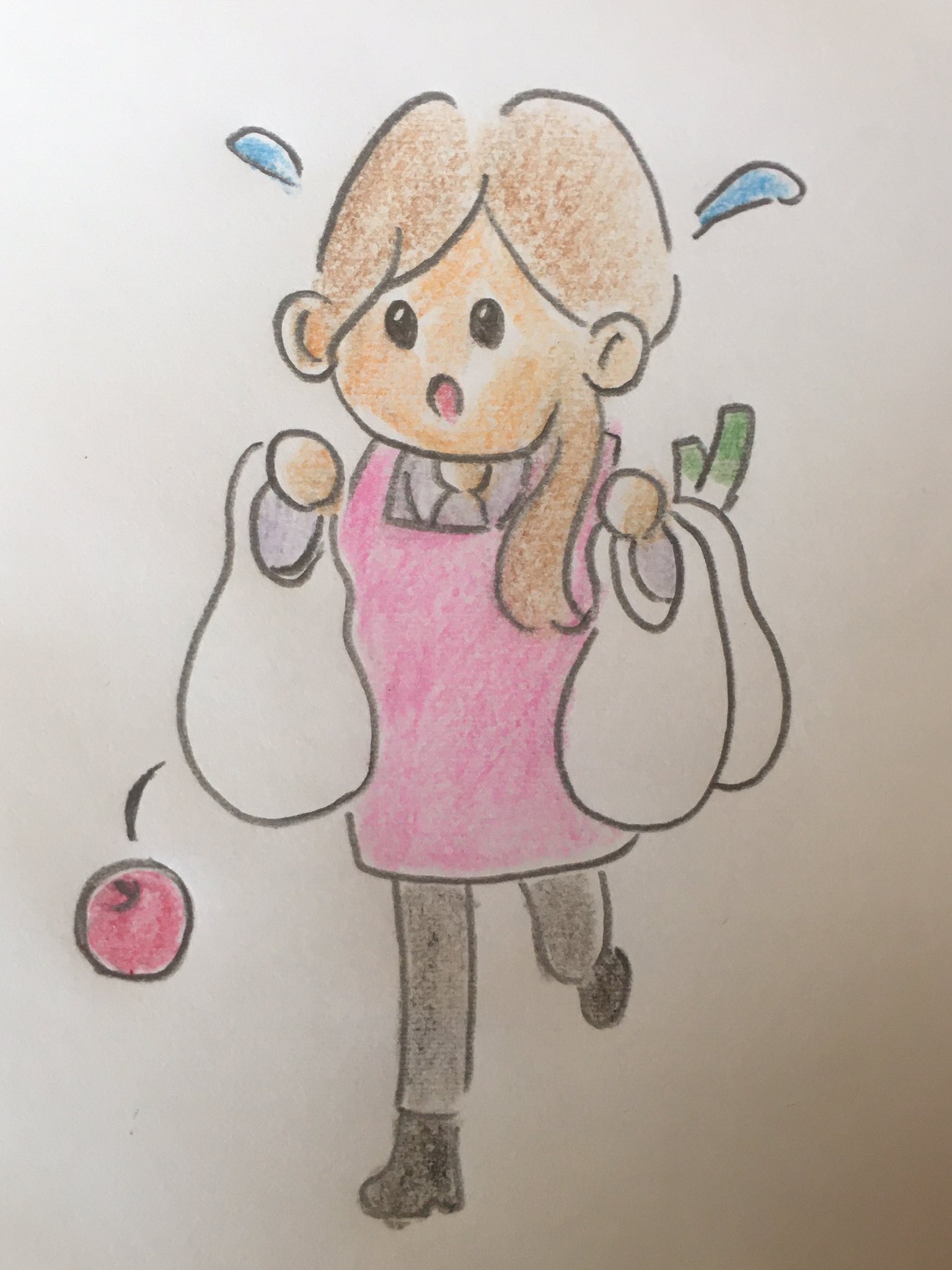 ノブユキ Twitterissa 買い物行ってきますね 買い物 女の子イラスト T Co Q1pjhmtm2c Twitter