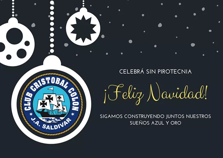 Que esta noche sea de paz y armonía para todas las familias. ¡Feliz Navidad! Les desea la Comisión Directiva del Club Cristóbal Colón.
