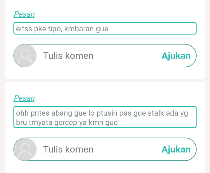 Nder lu kalo suka sama dia atau merasa lu yg terbaik buat dia, yaudah sama dia. Jangan suka ambil pemikiran sendiri, gue aja jarang on. Lu kalo berani sini dm gue, jangan jadi pengecut ya sat