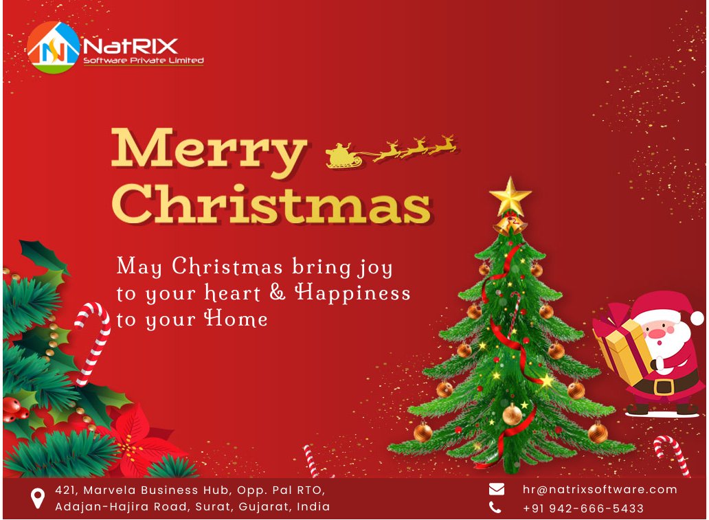 " NatRIX family is wishing you a Glittery, Sparkly &amp; Joyous Christmas. May you feel the warmth of your family's love; and may peace and happiness fills your life throughout the year. Merry Christmas to all "
#festivalseason #festivevibes #christmas2020 #ITworld #natrixsoftware