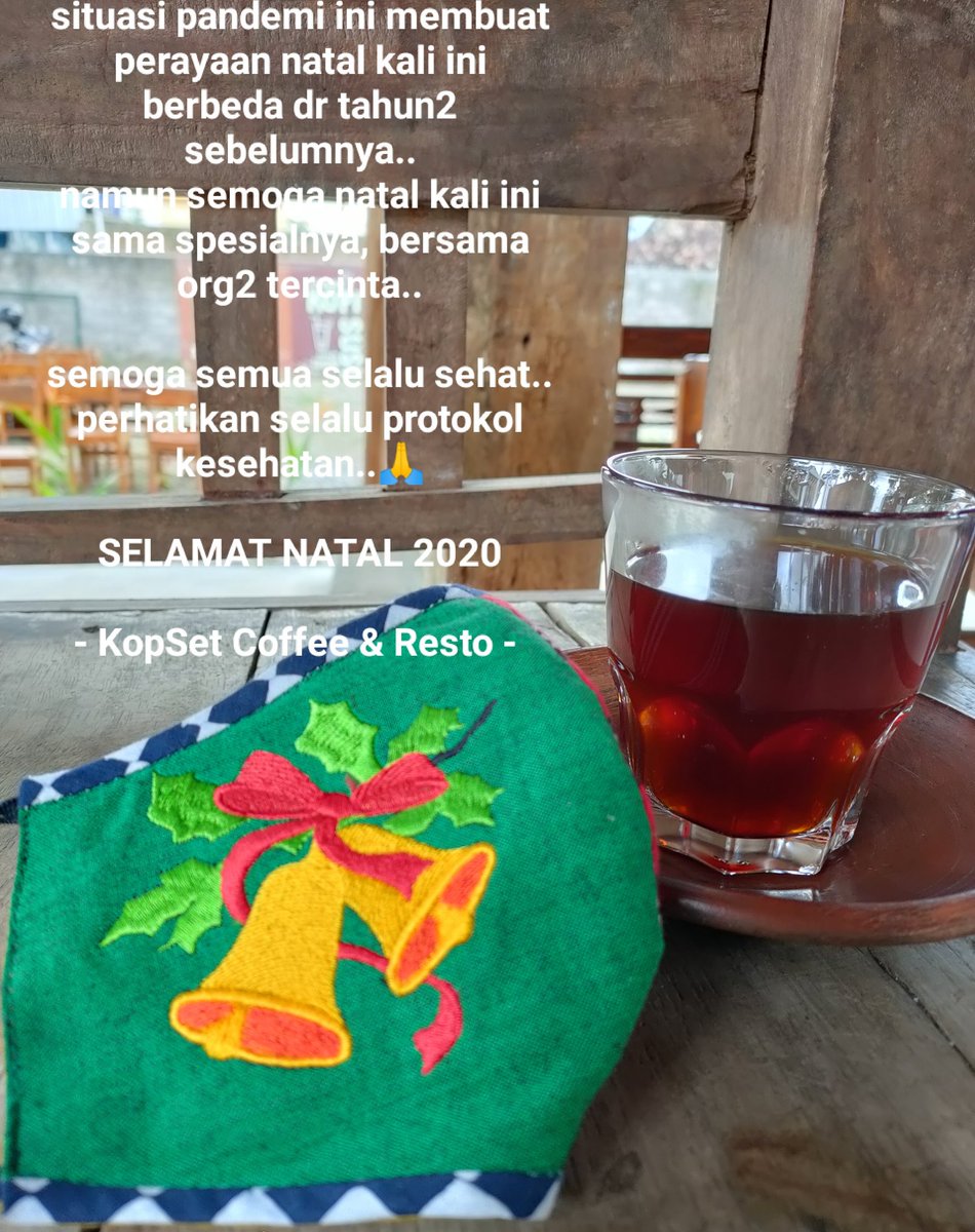 #SelamatHariNatal 
#Natal2020 
#natalditengahpandemi 
#natalbersamakeluarga 
#natalbersamaKopSetCoffeeandResto 
#KopSetCoffeeandResto
#ngopidijogja
#tempatnongkronganakmudajogja
#cafekopijogja