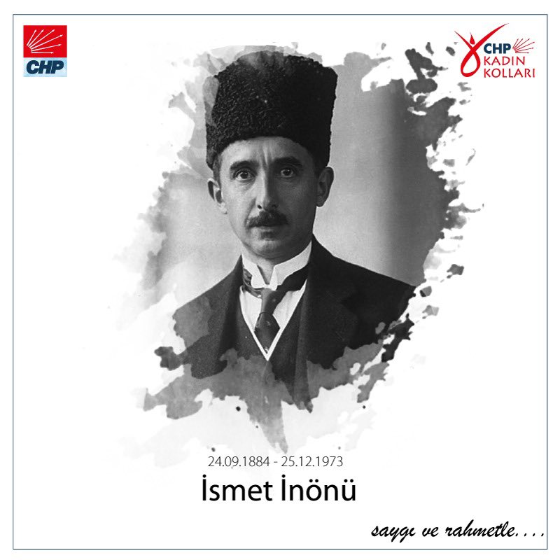 Bağımsız bir Türkiye'nin kurucularından ve Cumhuriyetimizin ilk başbakanı #İsmetİnönü 'yü sevgi, saygı ve rahmetle anıyoruz.