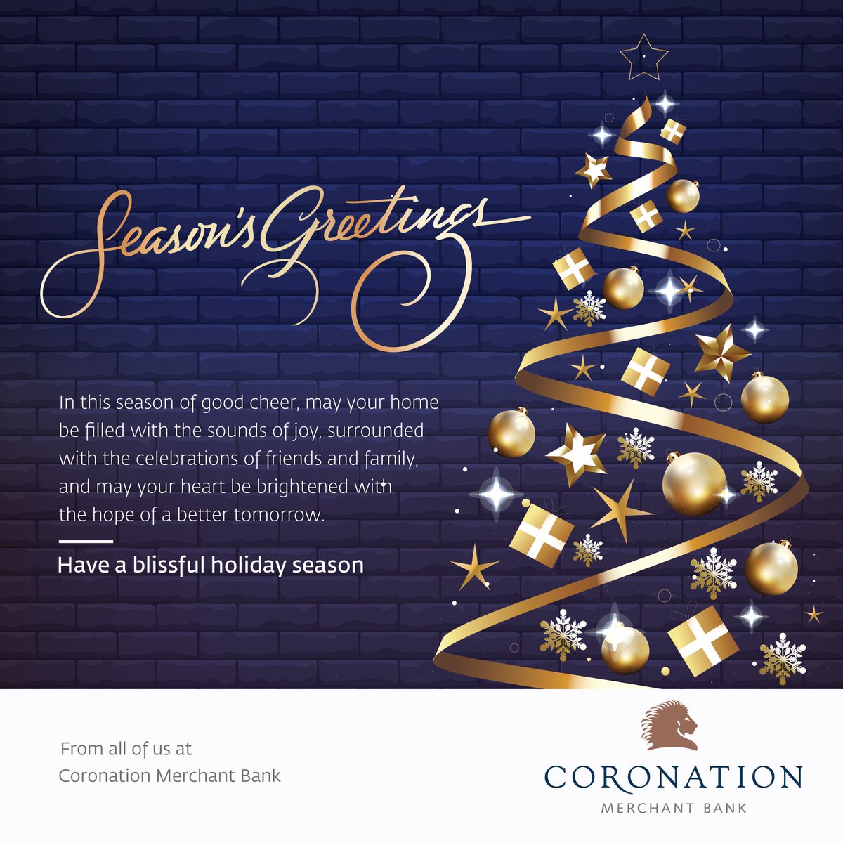 Merry Christmas! From all of us at Coronation Merchant Bank!