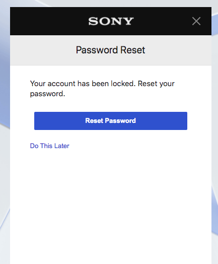 mulletsandjorts's tweet photo. @AskPlayStation Yes then i get this prompt saying my account is locked for some reason https://t.co/HvceMZbgAQ