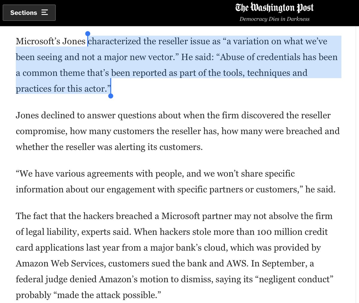 The non-techie talkthe adversary is deep inside numerous networks. It’s playing hide & seek bc it spent MONTHS silently probing & hidingwhile covering its tracksHunters are hunting GHOSTs bc the adversary can see you coming & mapped out your networkFFS https://www.washingtonpost.com/national-security/russia-hack-microsoft-cloud/2020/12/24/dbfaa9c6-4590-11eb-975c-d17b8815a66d_story.html