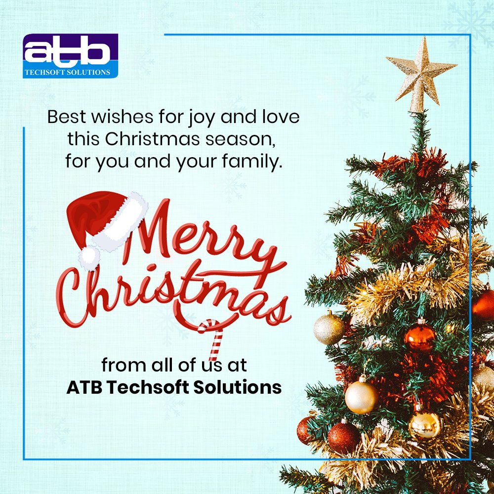 ATBtechLtd's tweet photo. May this season be full of love, light, and laughter for you and your family.
Merry Christmas from all of us at ATB Techsoft Solutions!!!
#merrychristmas #love #light #atbtechsoft #atb https://t.co/59ZnpPnx4O