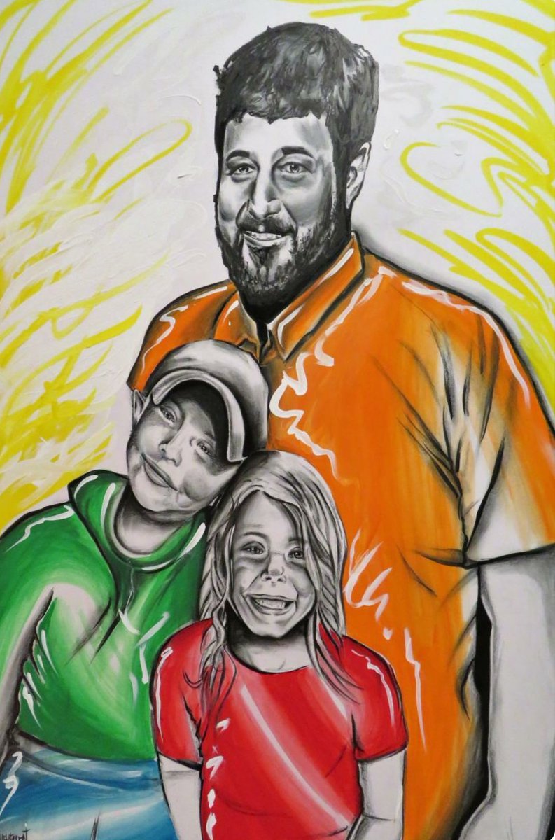 LewellenShawna's tweet photo. Created a portrait of grandkids with their grandpa who has gone to heaven. <3 20x30 paint on board #john3:16 #jesussaves #shawnalewellenart #gallery #portrait #family #friends #familyportrait https://t.co/hovRZ83NQR