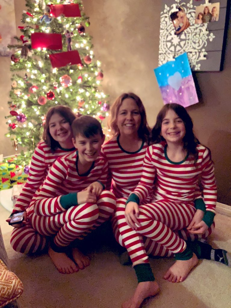 Merry Christmas from me and my three! #matchingpjs #xmas2020