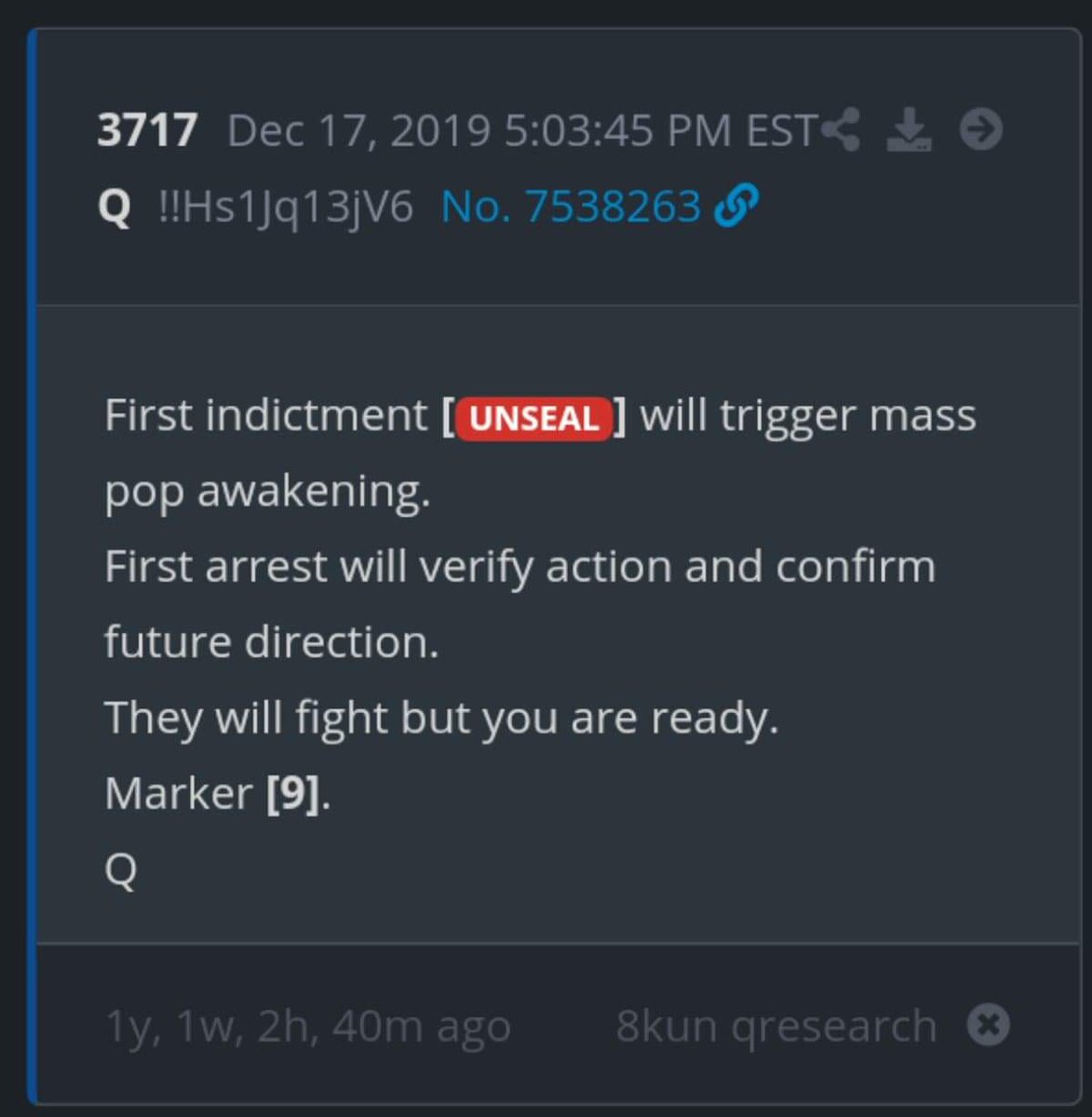 In something Anons have known all along as The Great Awakening.