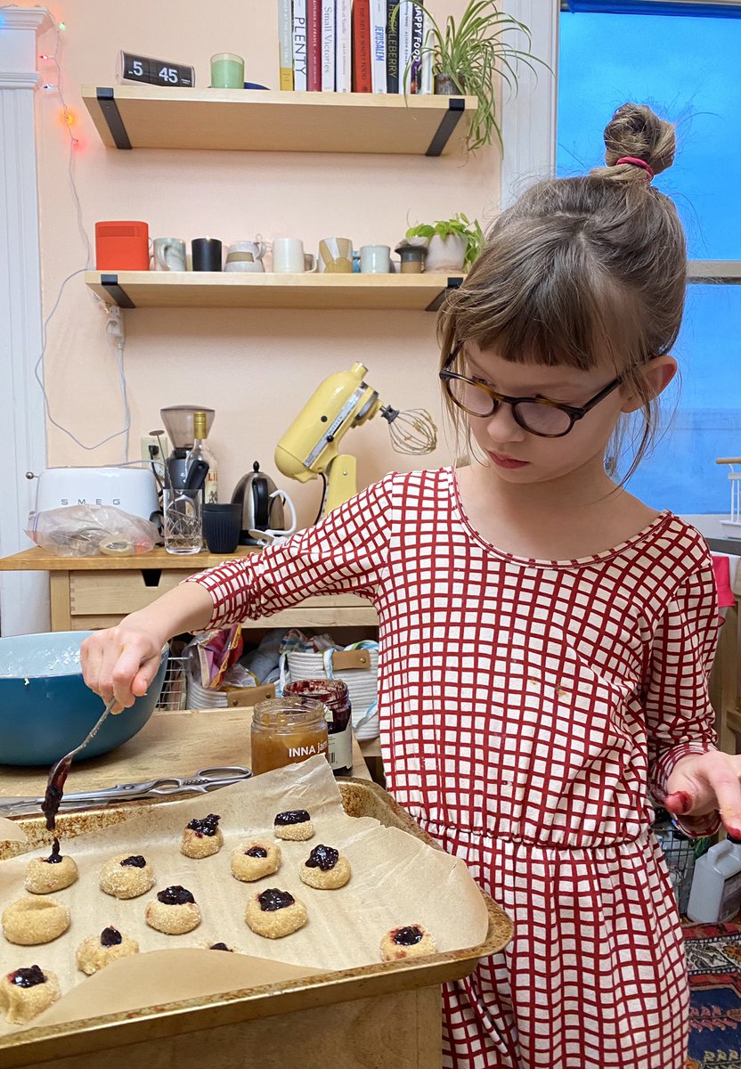 nina_lacour's tweet photo. @emteehall I held your family in my heart as we made jam thumbprints today, Maggie. I love all the photos of Butchie and the words your mom wrote about him. Here are our #CookiesForButchie before they go in the oven. https://t.co/6XtcloTx3H