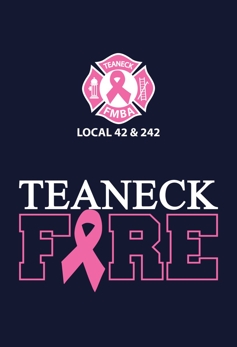 teaneckff's tweet photo. FMBA Locals 242 &amp; 42 raised $3000 in sales of Breast Cancer Awareness shirts this past October. The money was donated this past week to @HolyNameMedCtr for breast cancer research. #teaneckfirefighters #fmbalocal42 #fmbalocal242 #njfmba #breastcancerawareness 📸: @jeff_rhode https://t.co/spnF45iGAD
