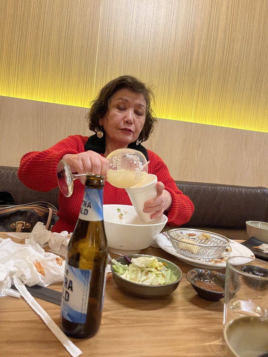 a_she211's tweet photo. Caught grandma slippin at dinner #MerryChrismas https://t.co/TEwR7Q6FnN