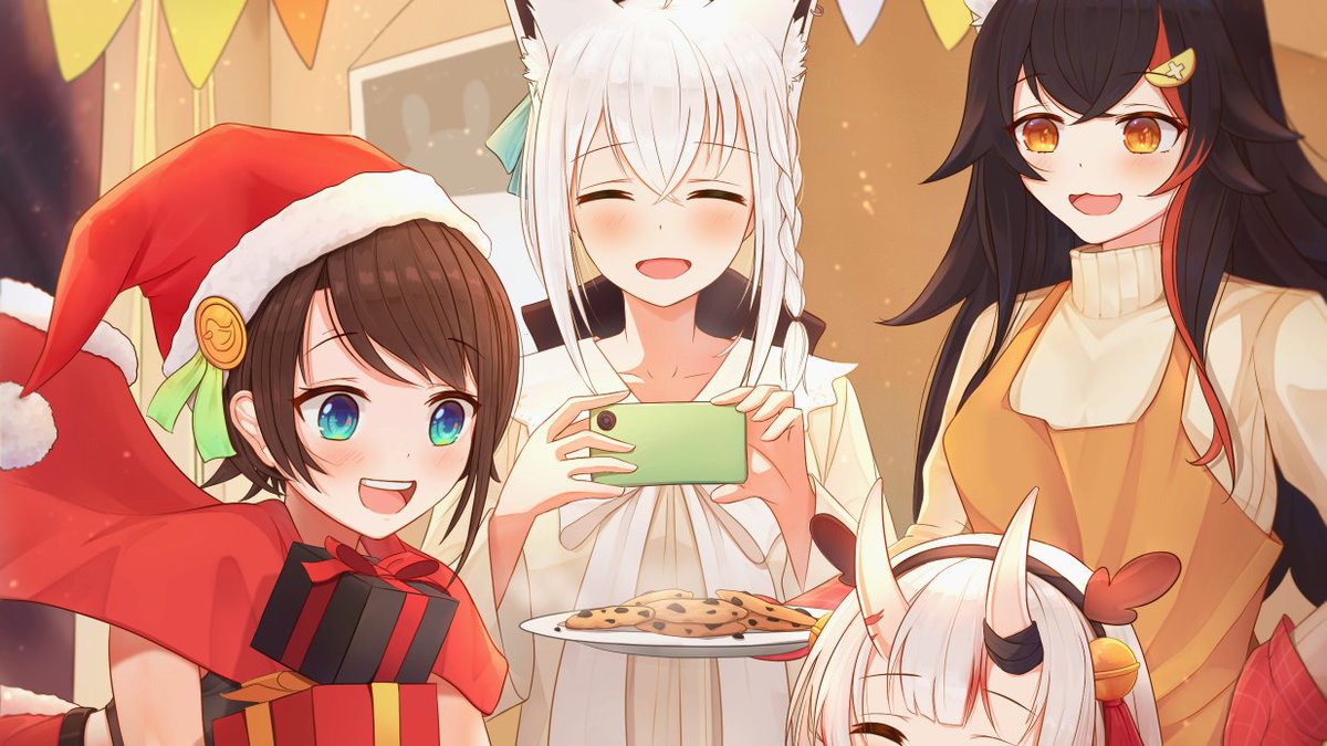 百鬼あやめ ,大神ミオ ,大空スバル ,白上フブキ 「happy HOLO 百鬼あやめ ,大神ミオ ,大空スバル ,白上フブキ 「happy HOLO