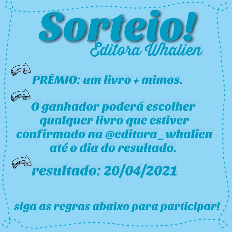 EditoraWhalien's tweet photo. ❗❗ SORTEIO ❗❗

FELIZ NATAL💙🐋 https://t.co/Yfjj879q8V