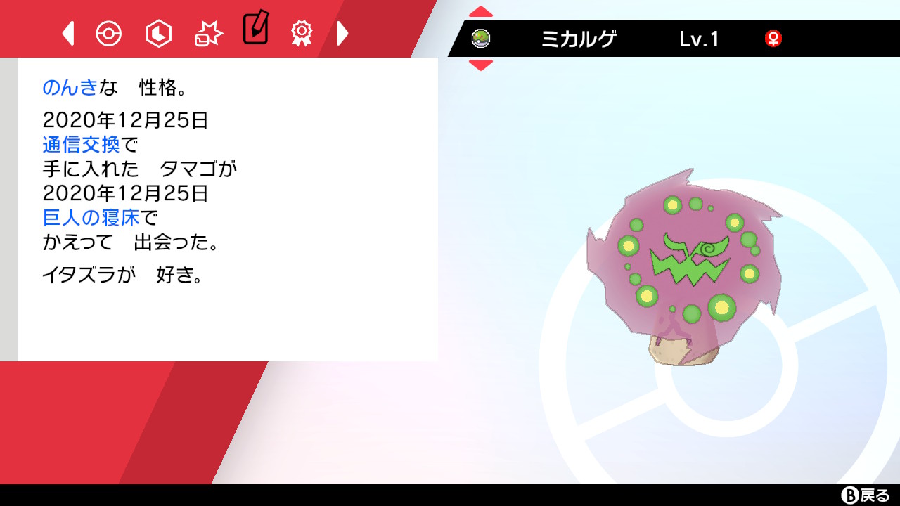 تويتر 夜空エリス 2月通販開始中 على تويتر ギーマさんから頂いた卵はミカルゲでした 有難う御座いました ギーマからの戦利品 ポケモン剣盾 Nintendoswitch T Co Uprtmfk4gd