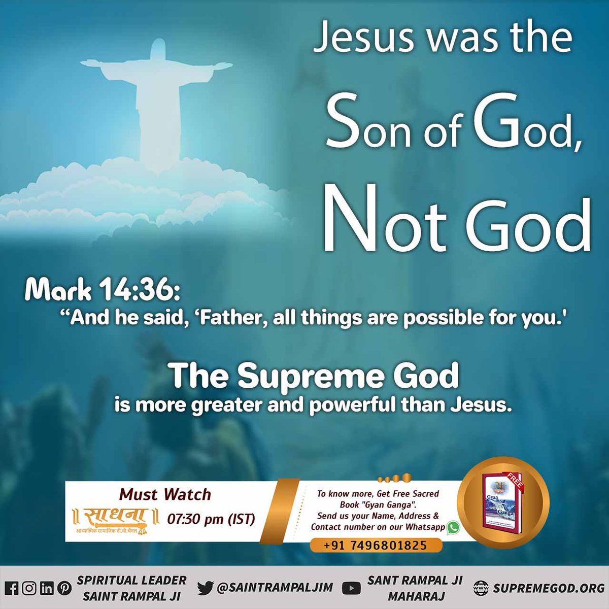 #MustKnow_RealityOfJesus There is evidence in the scriptures of all major religions that Kabir is God. The word Messiah is actually used for Almighty Kabir #JesusFactsBySaintRampalJi