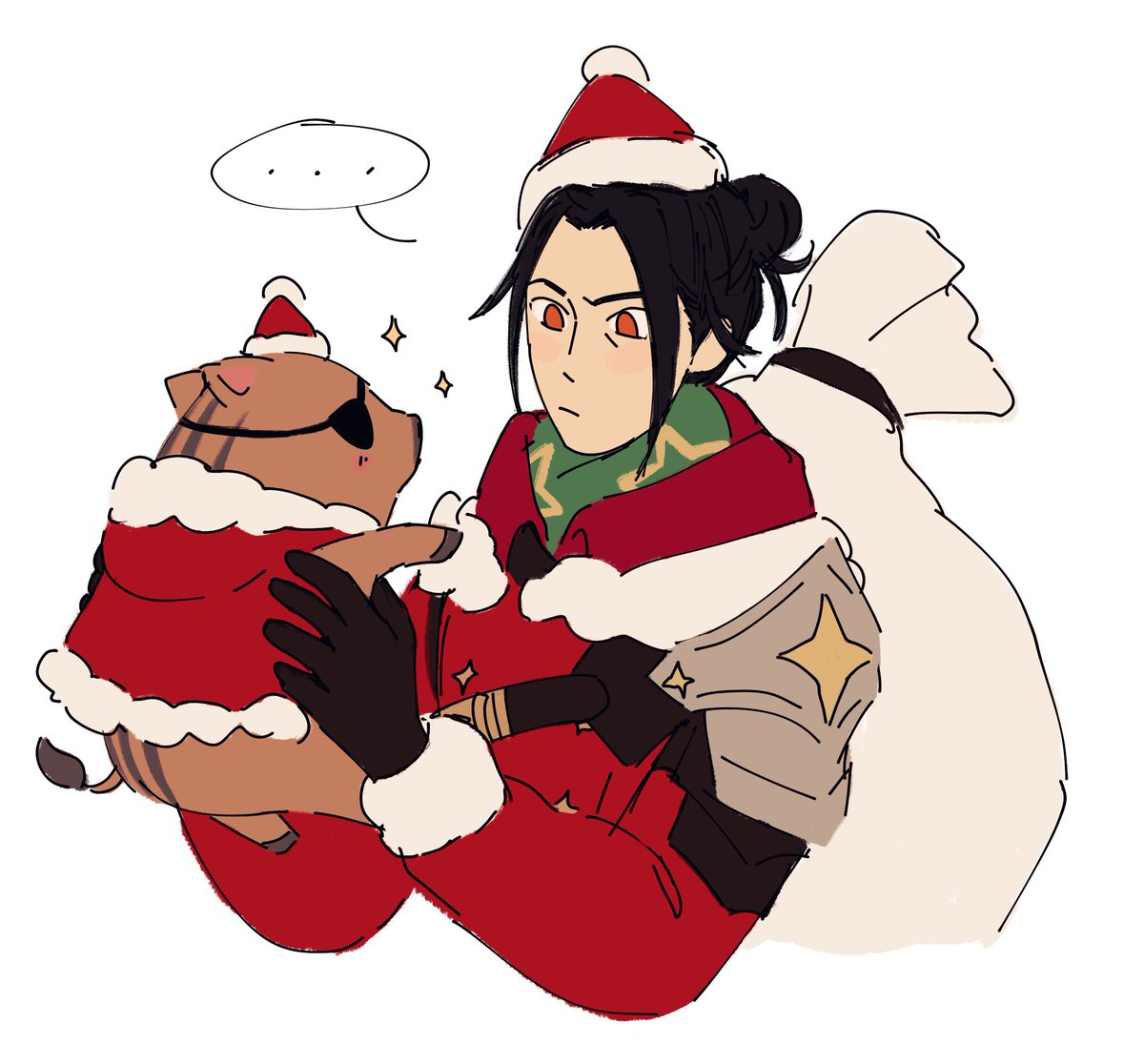 baoxie_'s tweet photo. santa's helper? https://t.co/DJrpU78GKH