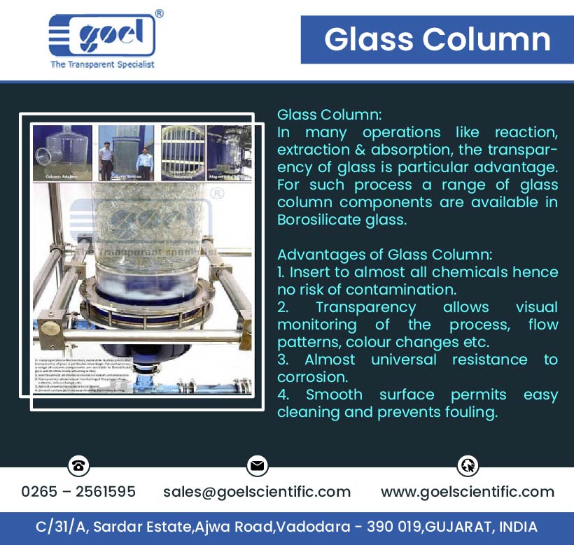GoelImpex's tweet photo. "Glass Column"
==========================
Call : +91-265-2561595, 2521181
Email : sales@goelscientific.com
Website : https://t.co/0TxpgLbAyo https://t.co/mJXxAwoJuk
