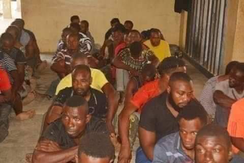 IgbolandTV's tweet photo. ALARM ! These 69 Biafrans were abducted on their way to burial in Imo State on July 2020 and dumped in prison on #Oders of #GovHopeUzodinma. #BiafaraNews @UNHumanRi https://t.co/Uny5UvHJ5z