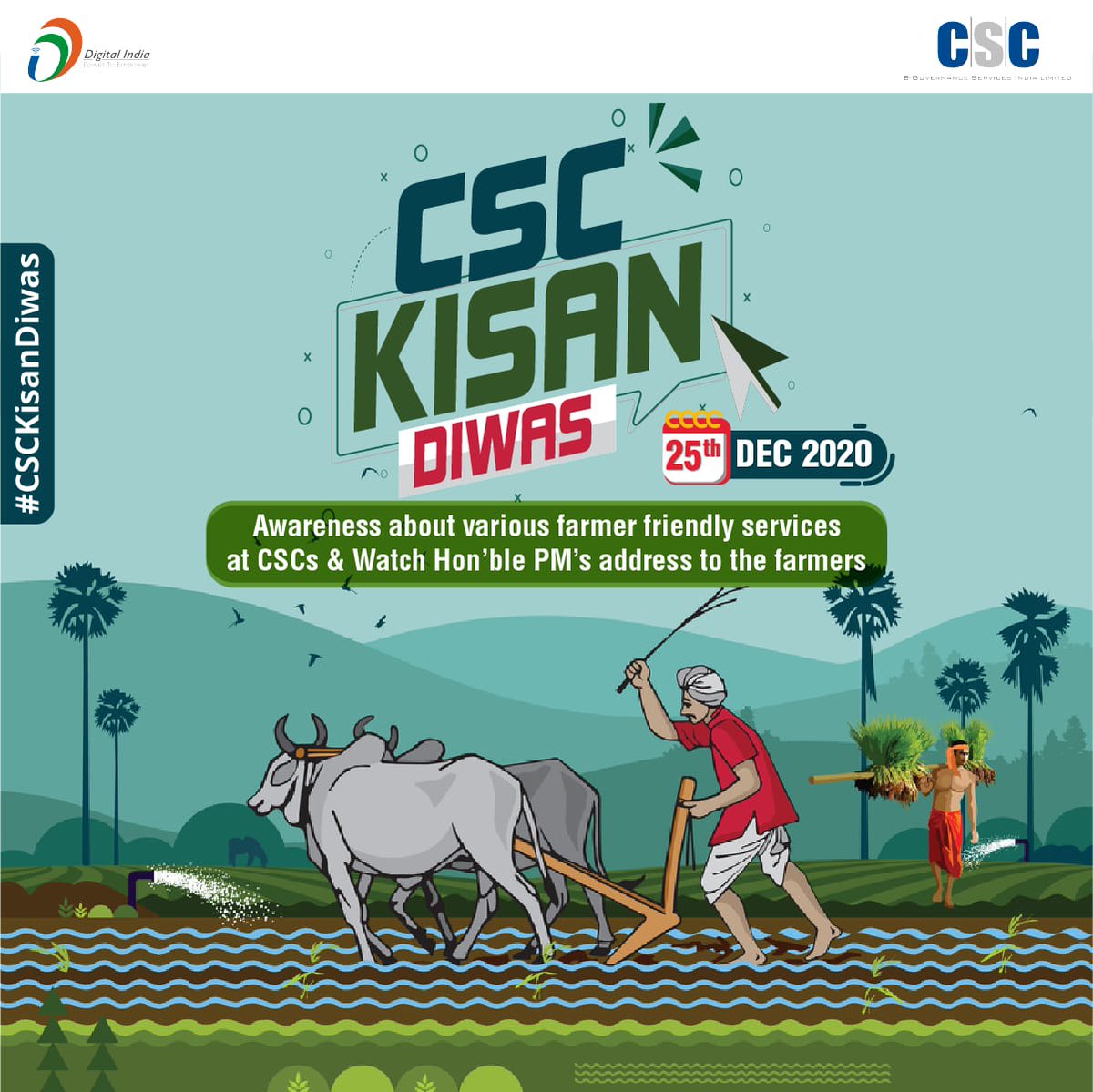 सभी देशवासियों को टीम सीएससी सीकर की ओर से सीएससी किसान दिवस की हार्दिक शुभकामनाएं
#CSCKisanDiwas
#cscsekrishiswaraj
<a href="/dintya15/">dinesh tyagi Retd IAS</a> 
<a href="/CSCegov_/">CSCeGov</a> 
<a href="/cscrajasthan/">CSCRajasthan</a> <a href="/sanjaykrakesh/">Sanjay K Rakesh</a> <a href="/PMOIndia/">PMO India</a>
