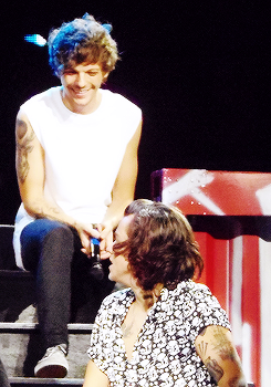 The smile on Louis face when he looks at Harry~A thread~