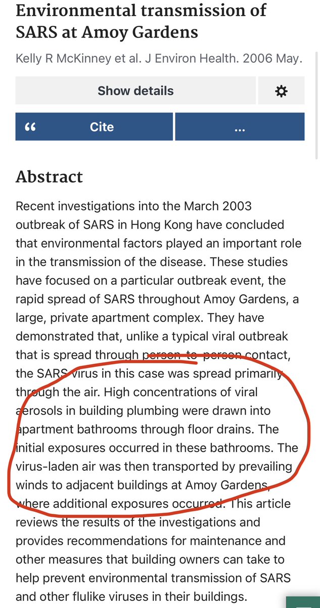 6) Don’t believe it? Well we know it’s happened before with the old SARS Coronavirus outbreak in 2003 in Hong Kong Amoy Gardens. Basically same thing happened that led to that outbreak.  https://pubmed.ncbi.nlm.nih.gov/16696450/ 