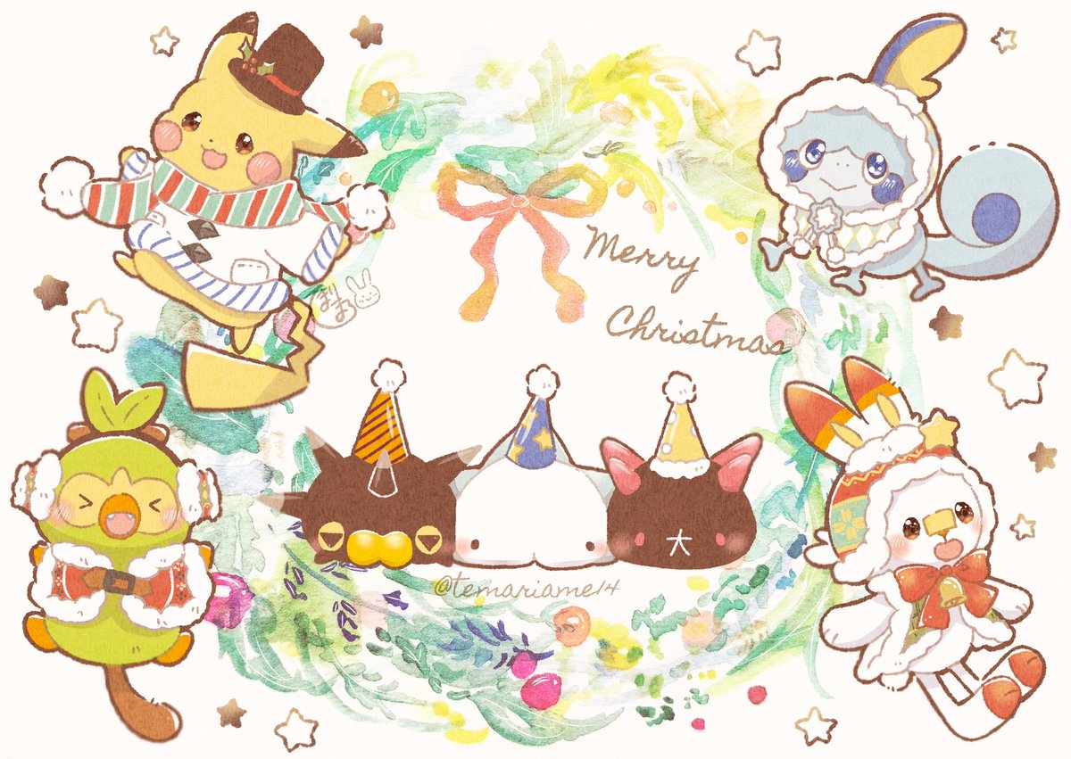 ヒバニー 「✨❅*°Merry Christmas❅*°✨ 」|てまりまろのイラスト