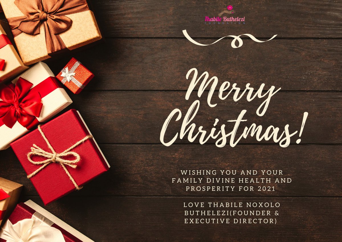 tbfoundationNPC's tweet photo. Merry Christmas To You All: Our Funders, Sponsors and Supporters. 

Thank you for the support, May your families be safe during this festive season. 

Love,

@WokeQueenSA https://t.co/x16sCgGgcw