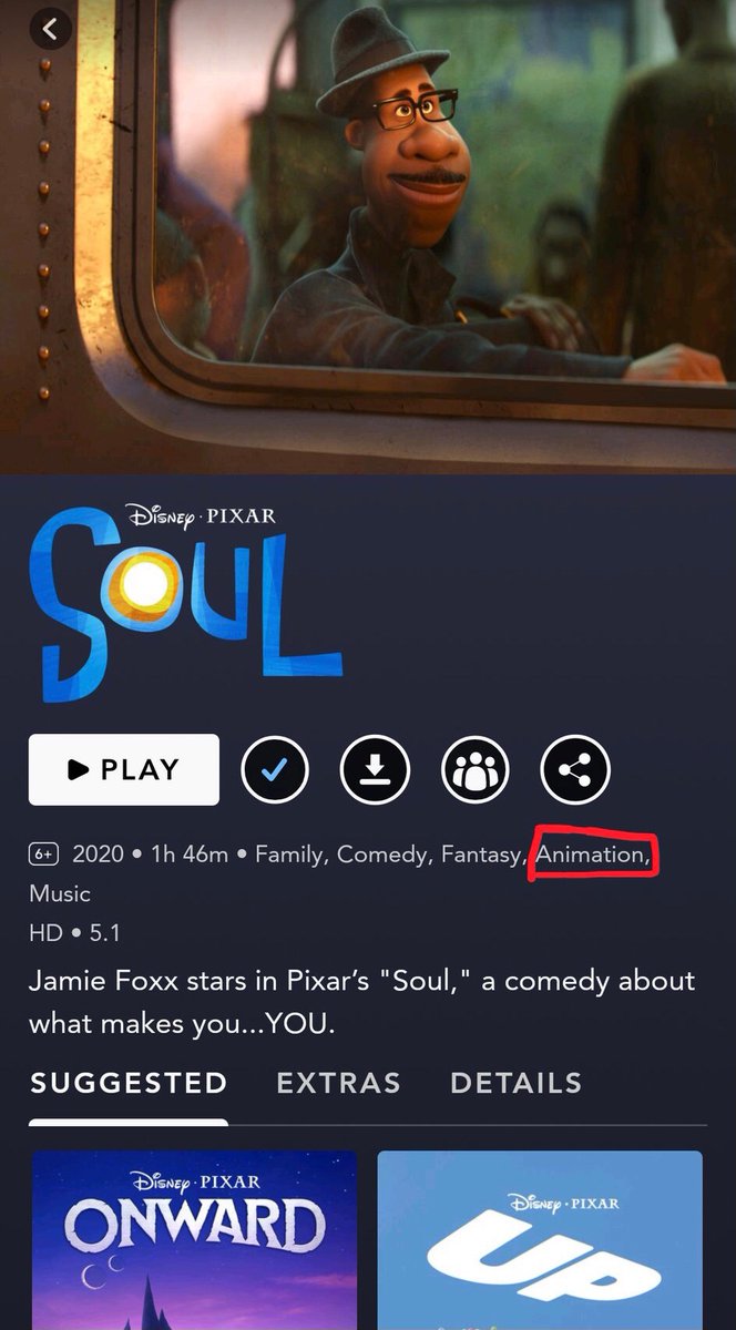 Bruhhhhh, Disney classified Soul as an “animation” genre. Let me get this straight, ANIMATION IS NOT A GENRE FFS. It is a medium, and always will be a medium. Can we get #AnimationIsNotAGenre trending this Saturday my people?