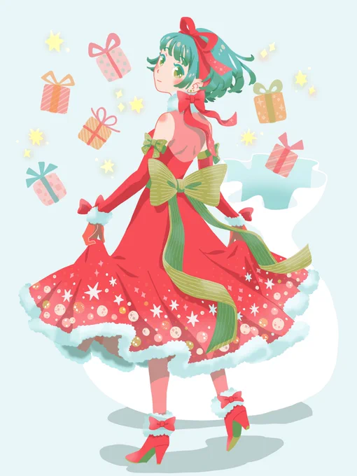 描かせて頂いたキャラ単体絵です。
メリークリスマス?✨
 #クリスマスにサンタの絵をあげよう 