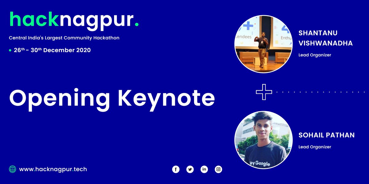 madeinagpur's tweet photo. Central India's largest Community-driven Hackathon: hacknagpur is going to be live from tomorrow, 🔏11 am.  
Develop unique ideas,🔃 collaborate, and build solutions! 
Join the Opening-Keynote talk tomorrow, by the hacknagpur Organizers: @iamspathan and @thecoderpanda. https://t.co/HwDu9oi2UX