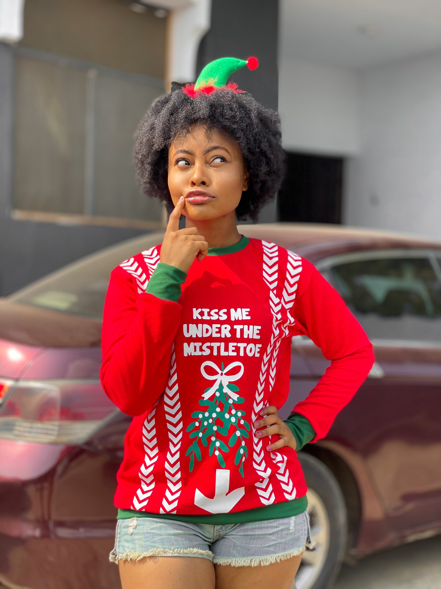 Kiss me under the mistletoe shop sweater