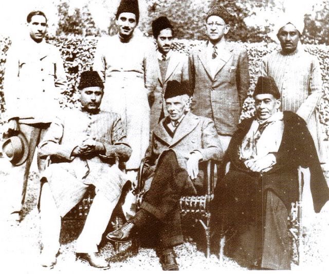 Quaid-e-Azam with party leaders of Muslim League from Punjab