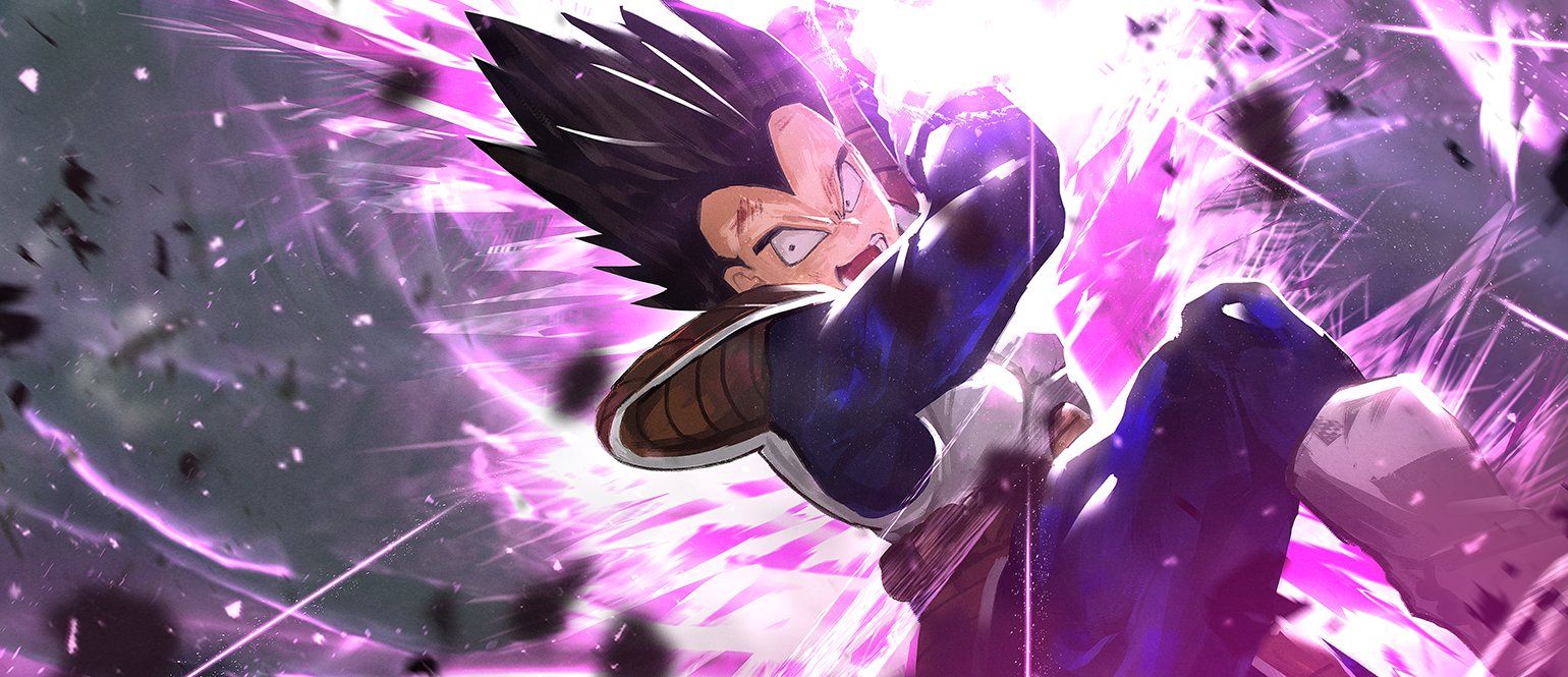 ドラゴンボール - DBZセル画 ブウ(純粋)×SSベジータ Yahoo!オークション -「魔人ブウ」(セル画) の落札相場・落札価格