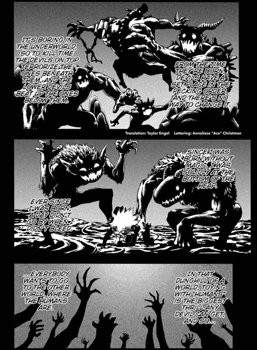 2. LiebeLiebe is so well flesh out. A nobody devil raised by human mother that treated him like a son but was sadly kill by Lucifero. This gives him his own personal motives make him feel like a person. Also like him and Asta are basically brothers in way