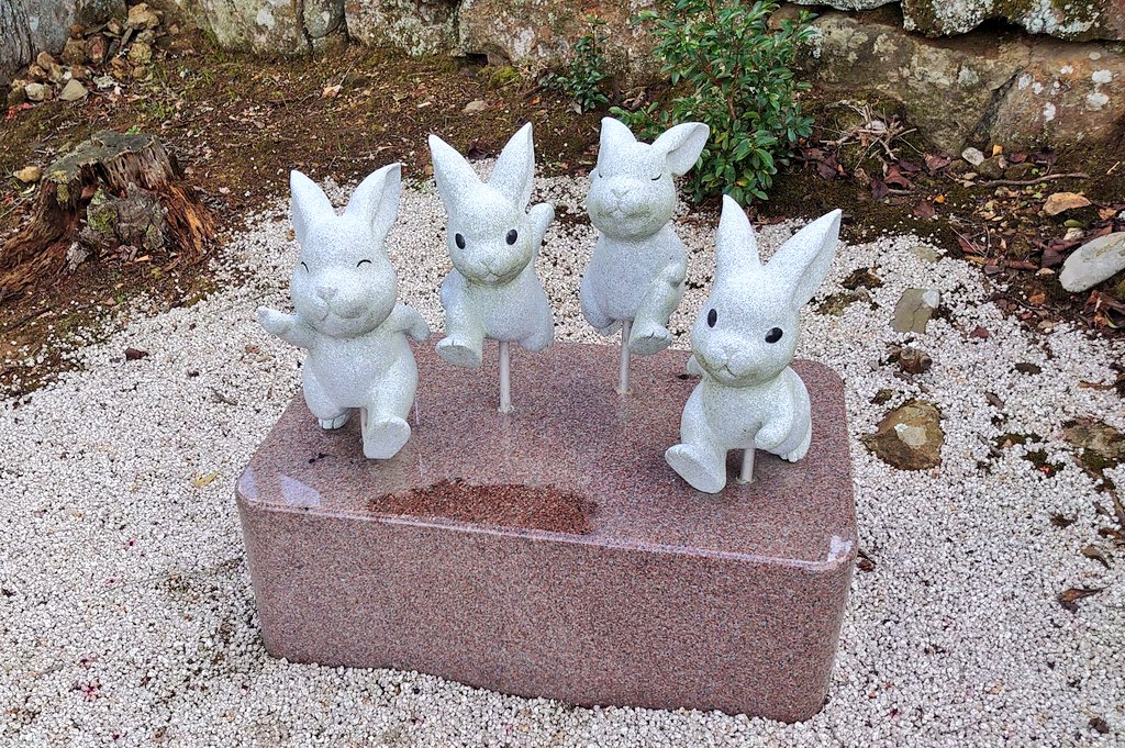 幣束 出雲大社には大国主と因幡の白兎の関係でウサギの像が沢山あってかわいいが この子達が一番かわいかった 出雲大社境外摂社の伊奈西波岐神社にて T Co Htgqynm49k Twitter