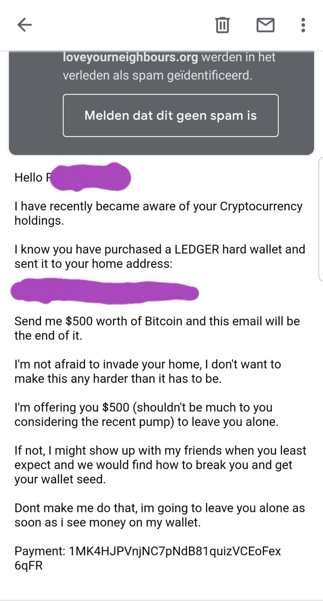 CryptoDetonator's tweet image. Merry Xmas @Ledger 🖕
Not that i really care about the dickheads sending me this email but still.....

#Ledgerhack #Ledger OUT!