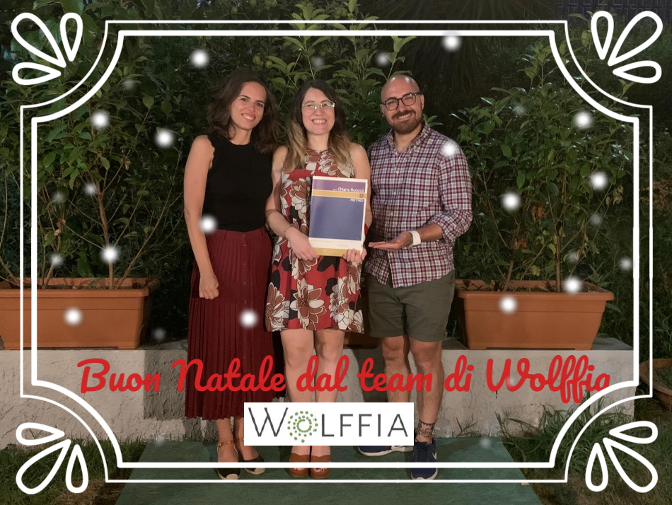 Buon Natale dal team di Wolffia! 

(con questa foto che ci ricorda l'avvenuta costituzione della società! 🎄☃️)