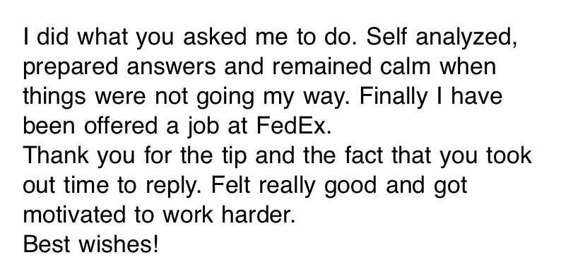 The biggest thing for me is that I LOVE DOING THIS.Frankly, I do not have any better answer than the fact that I truly enjoy helping people.And everytime I get such responses, I cannot help but feel grateful for being able to do this.