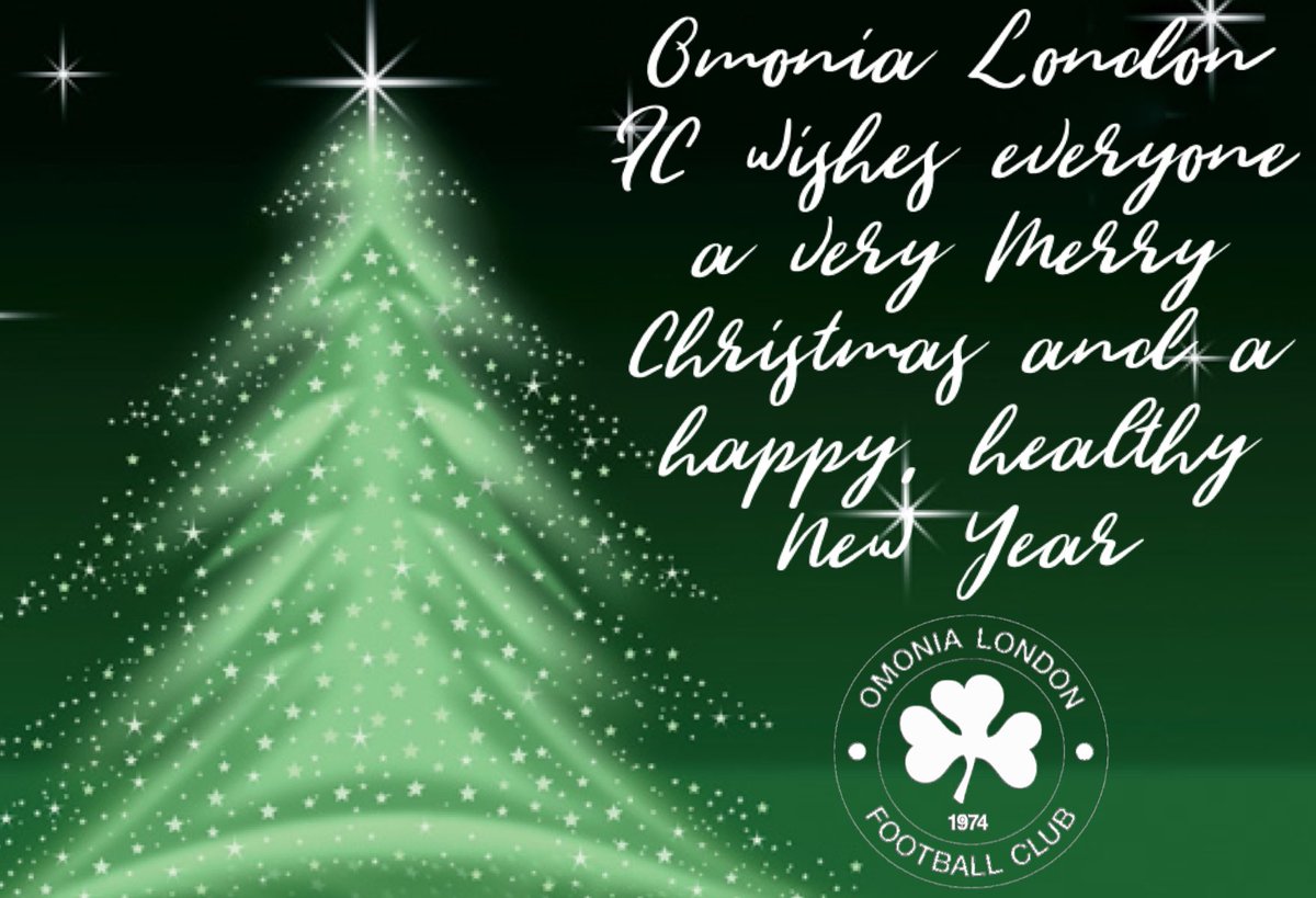 Omonia London FC wishes everyone a very Merry Christmas and a happy, healthy New Year. ☘️⚽️💚 @Parikiaki @kopaleague1975