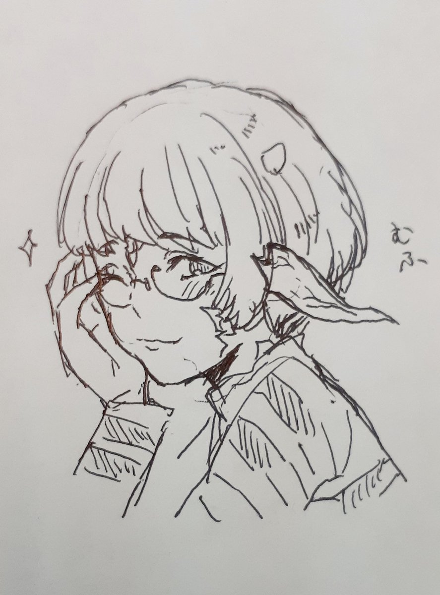 今日の仕事おわっちゃったよ落書き
ボールペンむずい 