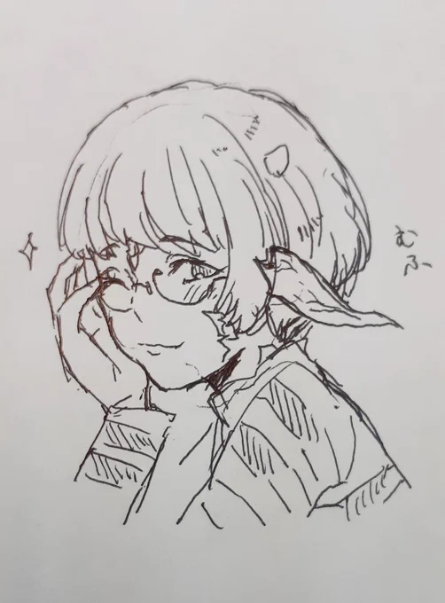 今日の仕事おわっちゃったよ落書き
ボールペンむずい 