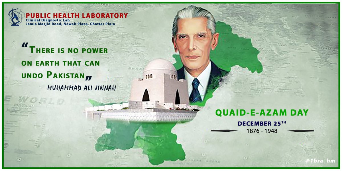 Happy Quaid e Azam Day
25 December ❤️

" Think a hundred times before you take a decision, but once that decision is taken, stand by it as one men "

Muhammad Ali Jinnah❤️
#FatherOfTheNation
#HBDFoundingFatherOfPak
#QuaideAzam
#JinnahWasRight
<a href="/1bra_hm/">𝗜𝗕𝗥𝗔𝗛𝗜𝗠 𝗡𝗔𝗪𝗔𝗕💎</a>